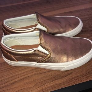 Rose gold vans.